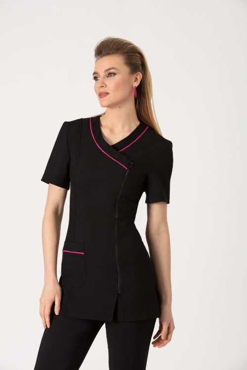 Zip Front Tunic with Front Pocket B778