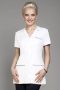 White button front tunic with collar