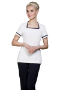 White square neck tunic with front pockets
