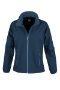 Navy zip front water repellent softshell jacket