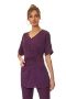 Plum long sleeved front pocket tunic with detachable belt
