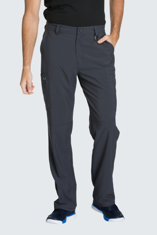 PTW Grey Infinity Mens Fly Front Cargo Scrubs Trousers - Cherokee CK200AS (12)